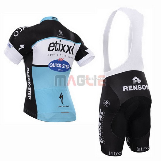 Maglia Quick Step manica corta 2015 nero e bianco