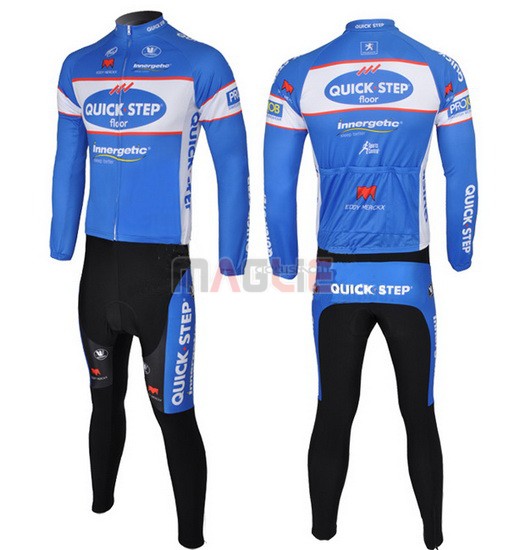 Maglia Quick Step manica lunga 2010 celeste