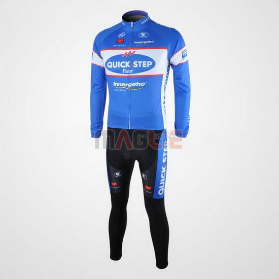 Maglia Quick Step manica lunga 2010 celeste