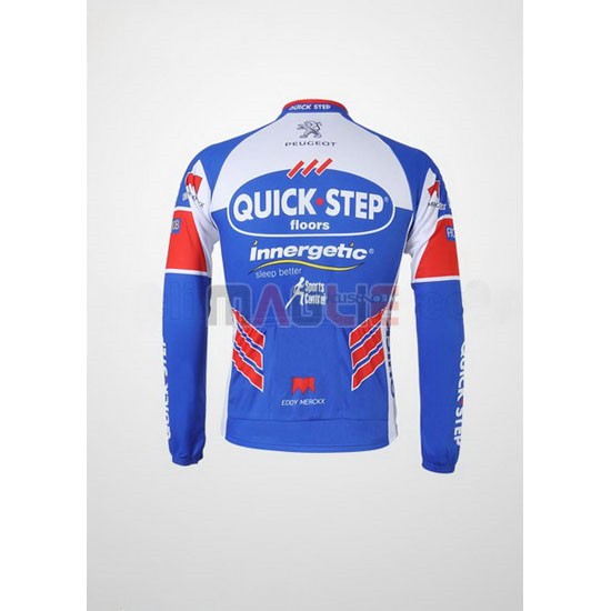 Maglia Quick Step manica lunga 2011 bianco e celeste