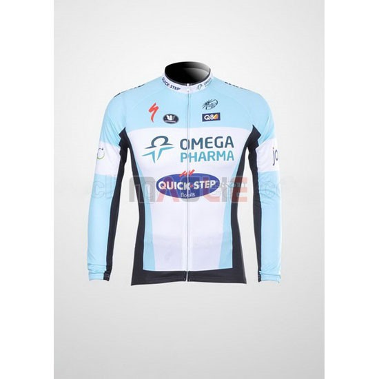 Maglia Quick Step manica lunga 2012 azzurro e bianco - Clicca l'immagine per chiudere