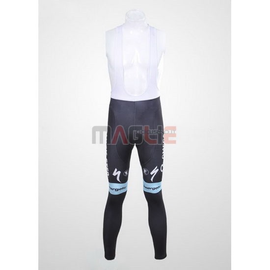 Maglia Quick Step manica lunga 2012 azzurro e bianco