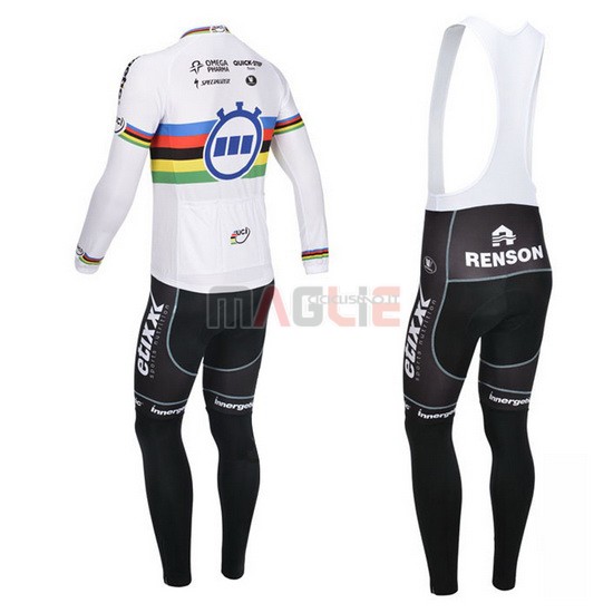 Maglia Quick Step manica lunga 2013 bianco