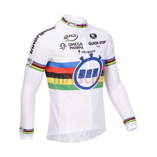 Maglia Quick Step manica lunga 2013 bianco