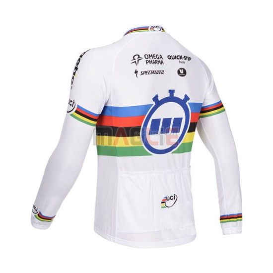 Maglia Quick Step manica lunga 2013 bianco