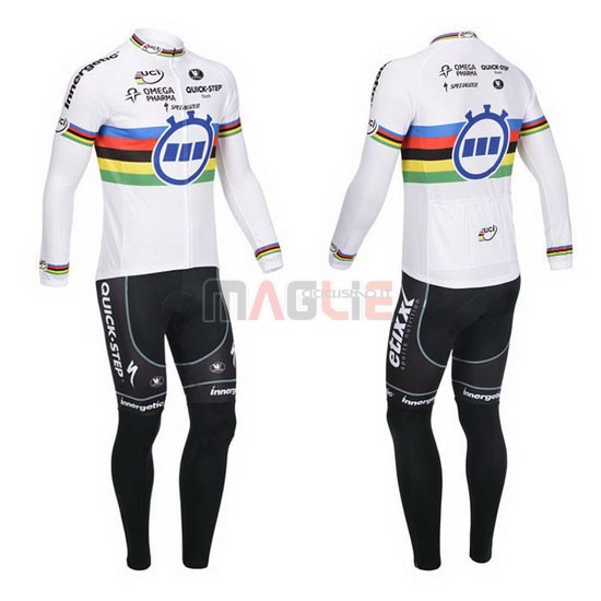 Maglia Quick Step manica lunga 2013 bianco