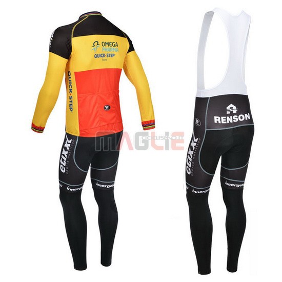 Maglia Quick Step manica lunga 2013 giallo e nero