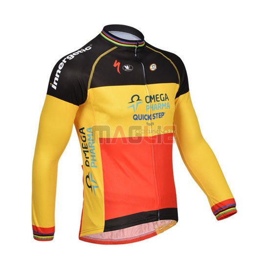 Maglia Quick Step manica lunga 2013 giallo e nero