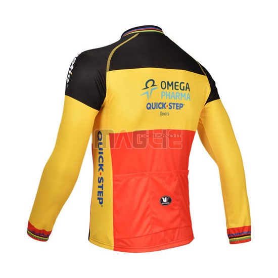 Maglia Quick Step manica lunga 2013 giallo e nero