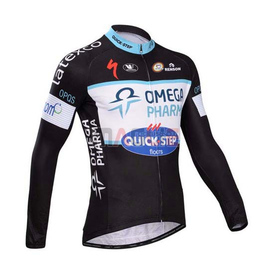 Maglia Quick Step manica lunga 2014 nero e bianco - Clicca l'immagine per chiudere