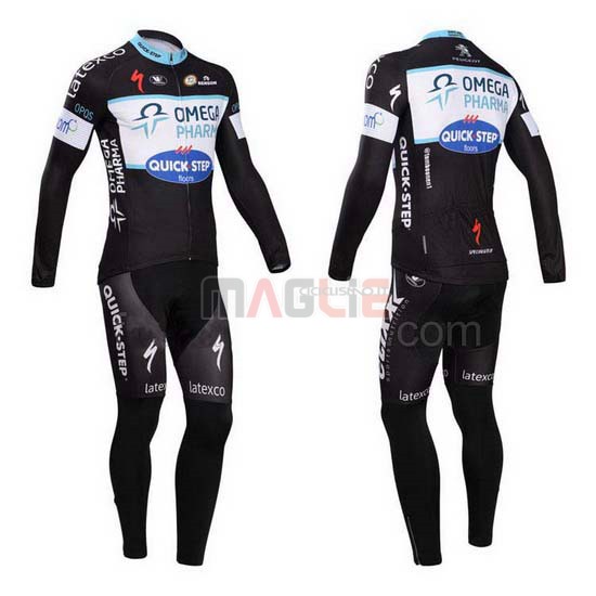 Maglia Quick Step manica lunga 2014 nero e bianco - Clicca l'immagine per chiudere