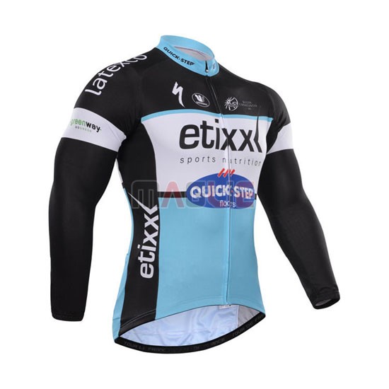 Maglia Quick Step manica lunga 2015 nero e bianco