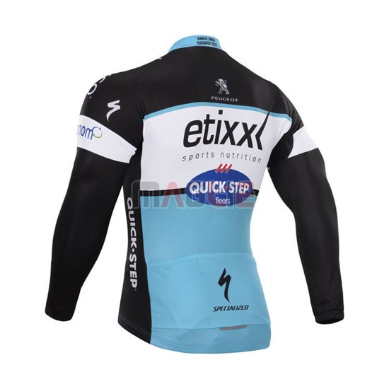 Maglia Quick Step manica lunga 2015 nero e bianco