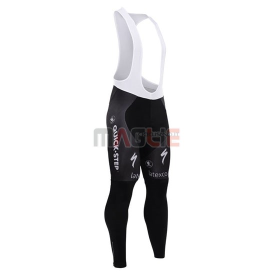 Maglia Quick Step manica lunga 2015 nero e bianco