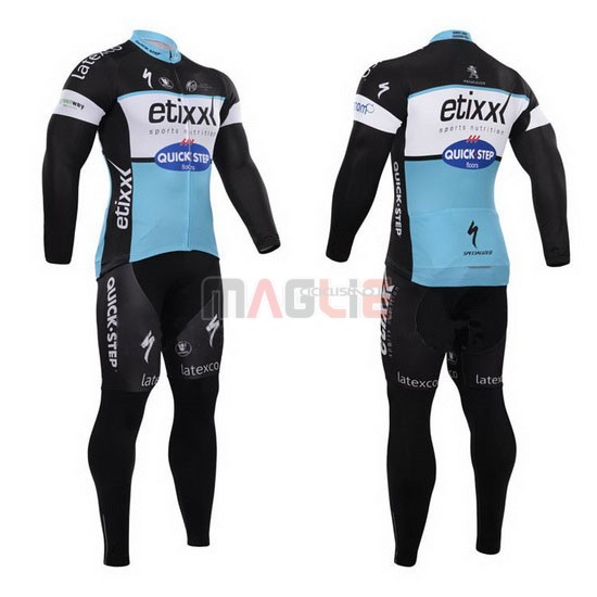 Maglia Quick Step manica lunga 2015 nero e bianco