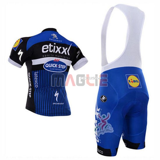 Maglia Quick Step manica corta 2016 nero e blu