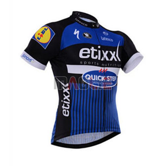 Maglia Quick Step manica corta 2016 nero e blu