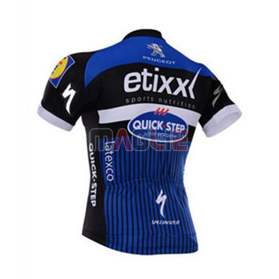 Maglia Quick Step manica corta 2016 nero e blu