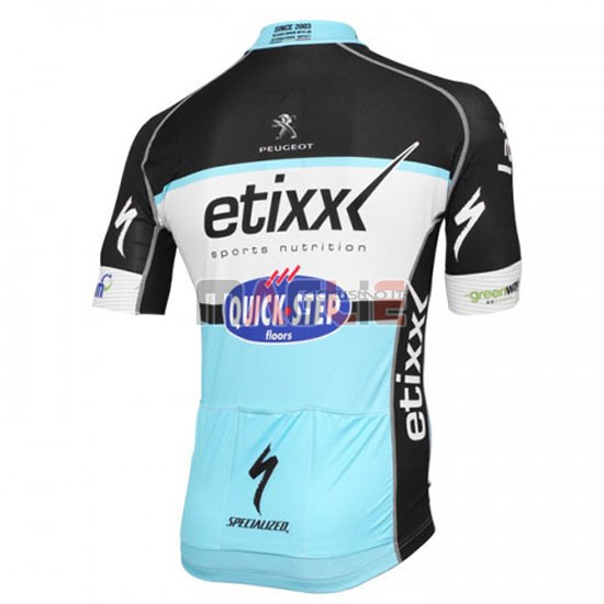 Maglia Quick Step manica corta 2016 nero e celeste