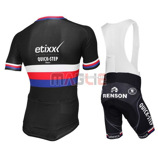 Maglia Quick Step manica corta 2016 nero e rosso