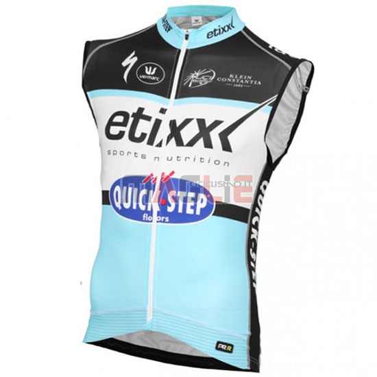 Gilet antivento Quick Step 2016 nero e blu