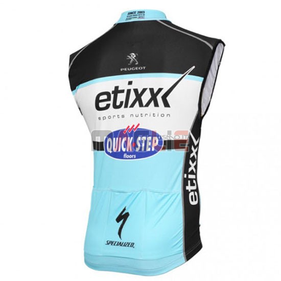 Gilet antivento Quick Step 2016 nero e blu