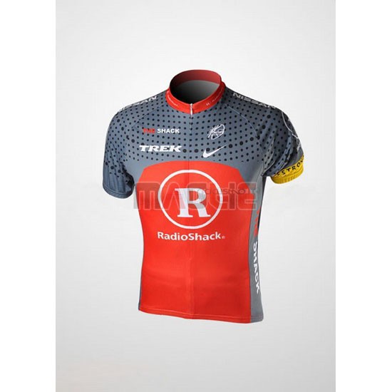 Maglia Radioshack manica corta 2010 arancione e grigio