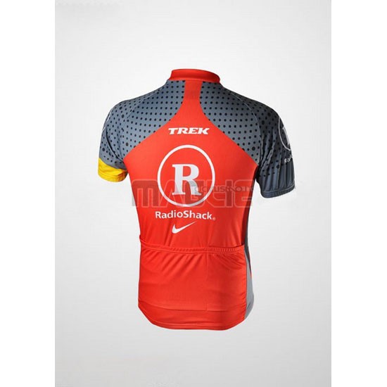 Maglia Radioshack manica corta 2010 arancione e grigio