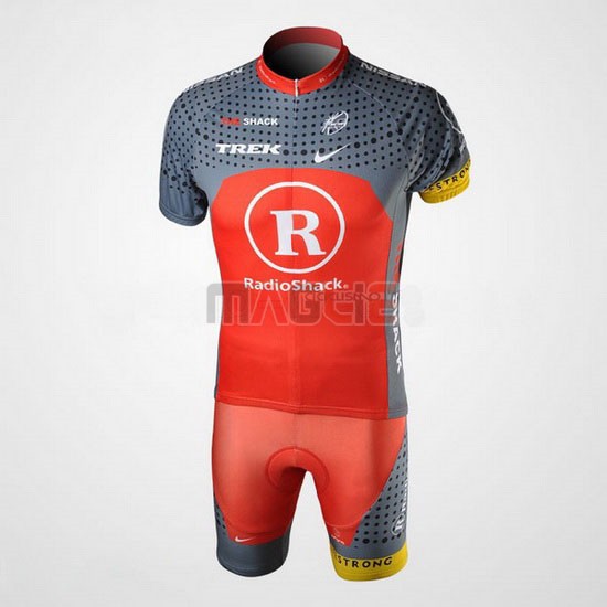 Maglia Radioshack manica corta 2010 arancione e grigio