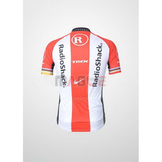 Maglia Radioshack manica corta 2011 bianco e rosso