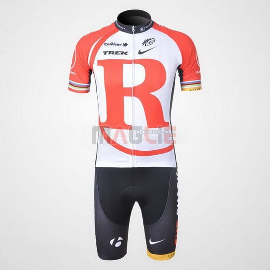 Maglia Radioshack manica corta 2011 bianco e rosso