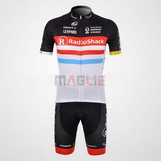 Maglia Radioshack manica corta 2012 nero e bianco