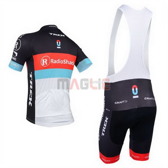 Maglia Radioshack manica corta 2013 bianco e nero