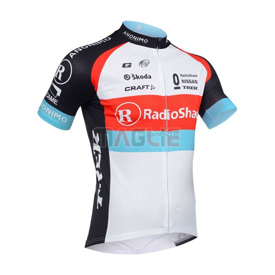 Maglia Radioshack manica corta 2013 bianco e nero