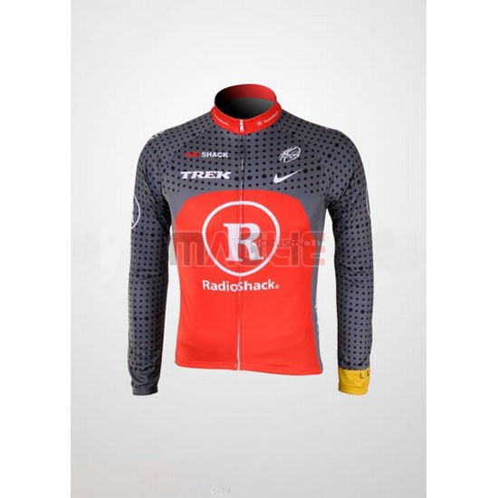 Maglia Radioshack manica lunga 2010 arancione e grigio