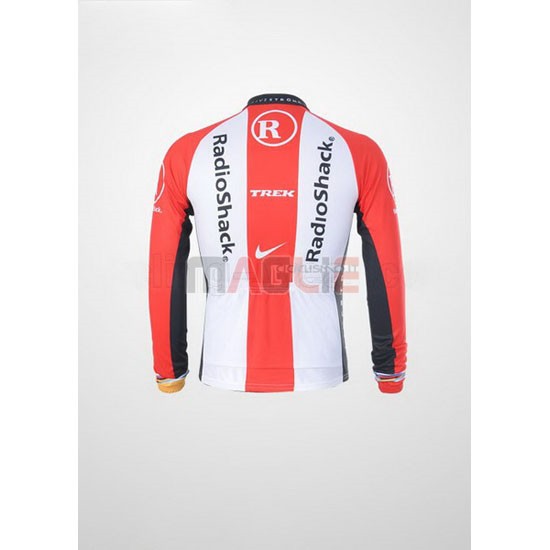 Maglia Radioshack manica lunga 2011 bianco e rosso