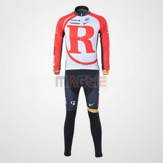 Maglia Radioshack manica lunga 2011 bianco e rosso