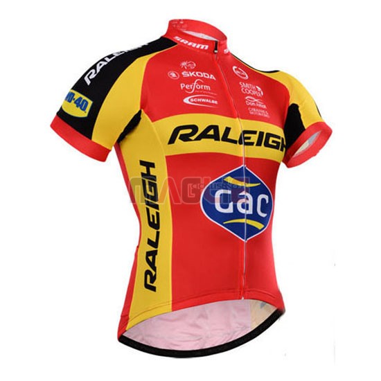 Maglia Raleigh manica corta 2015 rosso e giallo