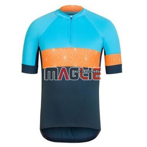 Maglia Rapha manica corta 2016 blu e arancione