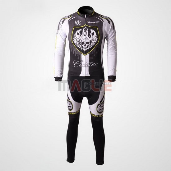 Maglia Rock racing manica lunga 2010 argentato e bianco