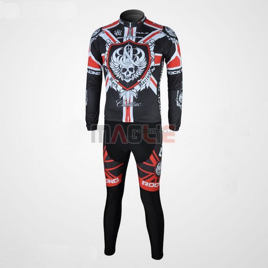 Maglia Rock racing manica lunga 2012 nero e rosso