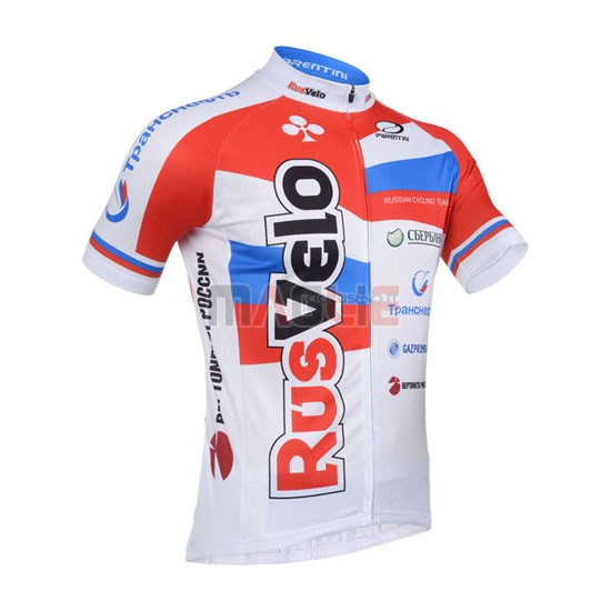 Maglia Rusvelo manica corta 2013 bianco e rosso