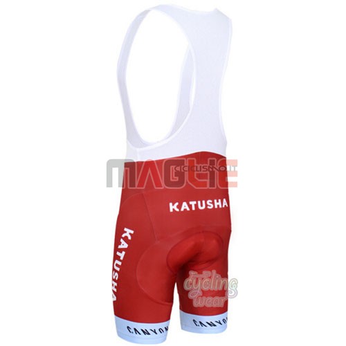 Maglia Katusha manica corta 2016 bianco e rosso