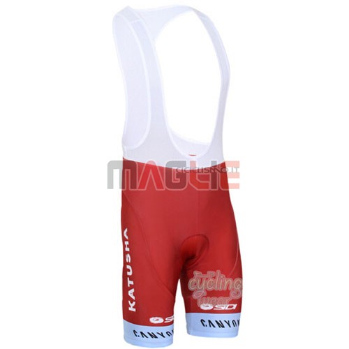 Maglia Katusha manica corta 2016 bianco e rosso