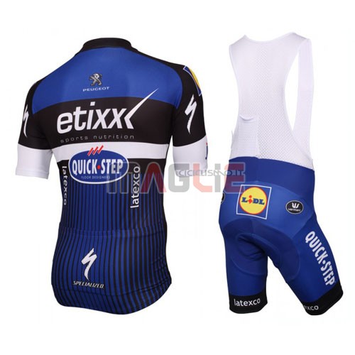 Maglia Quick Step manica corta 2016 bianco e blu