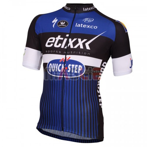 Maglia Quick Step manica corta 2016 bianco e blu