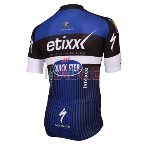 Maglia Quick Step manica corta 2016 bianco e blu