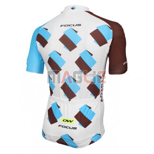 Maglia Ag2rla manica corta 2016 marrone e bianco