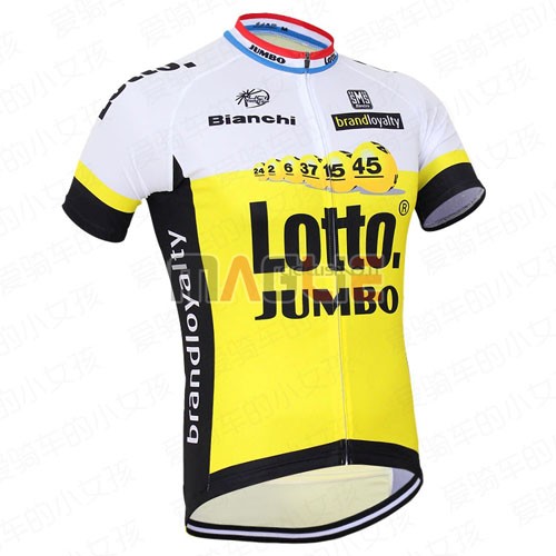 Maglia lotto manica corta 2016 bianco e giallo