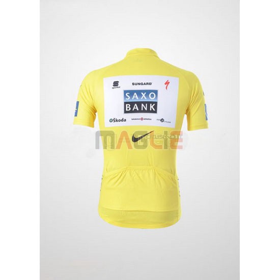 Maglia SaxoBank manica corta 2010 giallo - Clicca l'immagine per chiudere